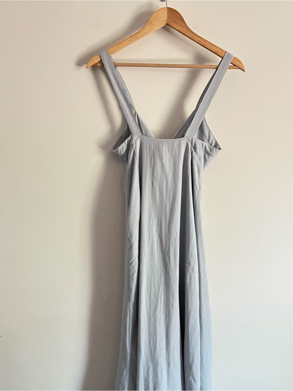 ASTR The Label Linen Tie Front Midi Blue Dress Size Small Formal wedding guest - Picture 7 of 12